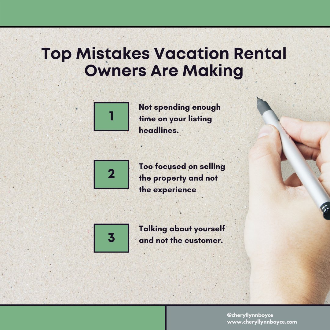 FreedmCulturinc's tweet photo. STOP DOING THESE 3 THINGS AND GET MORE BOOKINGS ⁠
⁠⁠
🖊️ Not spending enough time on that headline 
🖊️ Benefits before features.⁠
. ⁠
🖊️Talking about yourself too much without relating it to the guest.⁠
⁠
➡️ Hit me up for help &amp; let's get your listing ☄️POPPING☄️!!⁠
⁠ https://t.co/IhwGrox6dF