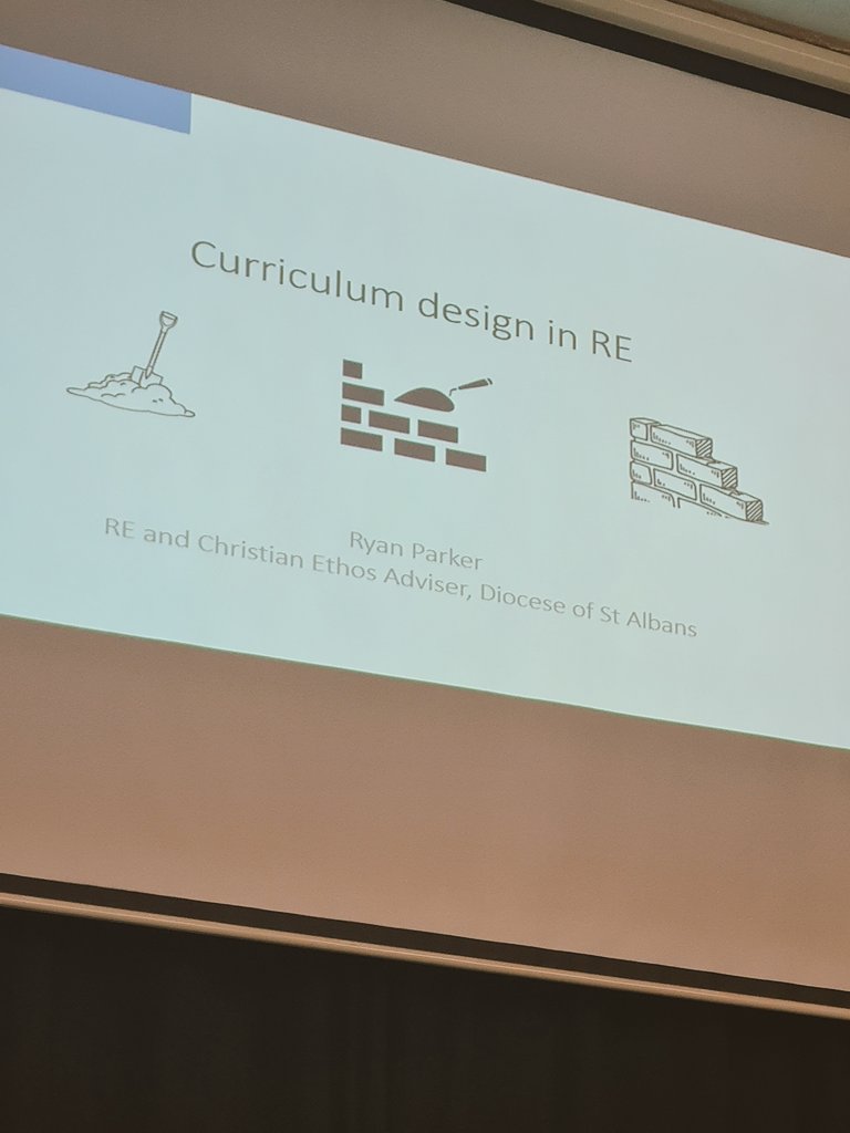 SPayneRE's tweet photo. Next up is the lovely @ryanparker1991 who is sharing about curriculum design. #InspiringRE https://t.co/ibKrpElQ71