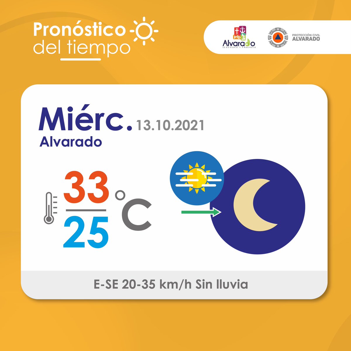 imprentaeditxa's tweet photo. Te compartimos el #pronosticodeltiempo para este miércoles 13 de octubre.
#Alvarado
#SeguridadYProgreso https://t.co/gc5SHGD9qQ