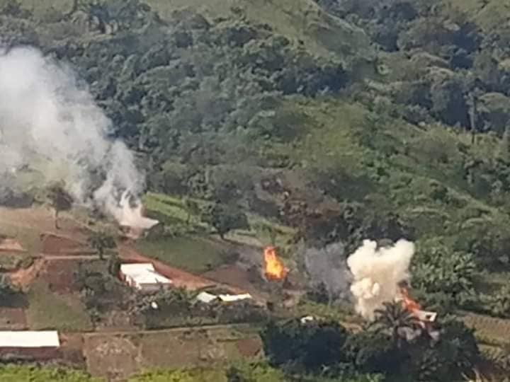 cameroonians's tweet photo. These are war zone photos of events happening right now in Bui - Southern Cameroons. 
There is war in Cameroon! People are dying! @POTUS do something . 
@cnnbrk @BBCWorld  @UN #Amabzonia #Cameroon https://t.co/n80YCP4oJm