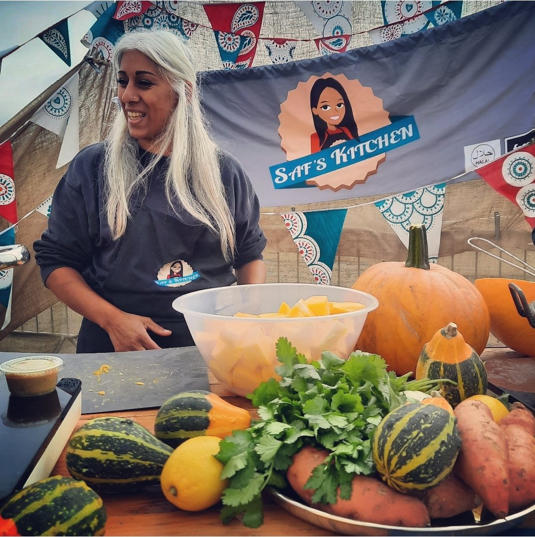 Wow sending out a big thank you to <a href="/SafTastic_SK/">Saf's Kitchen</a> for coming to our green roof today and showing us how to make Spicy Pumpkin Soup - video coming soon! #pumpkins #streetfood #soup #greenroofs #outdoorkitchen #urbangreening #growing #fun #lovemk
