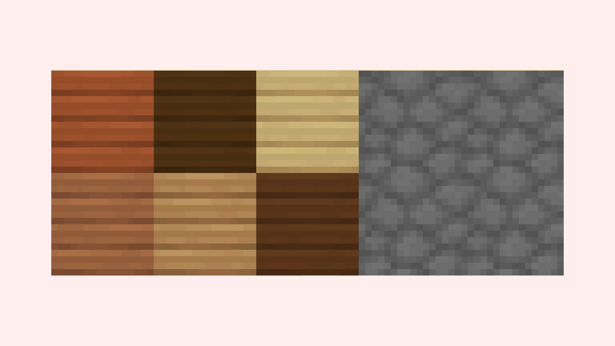 planks and cobble