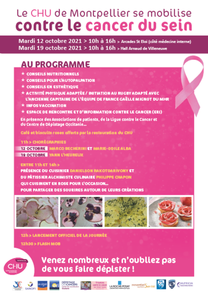 <a href="/CHU_Montpellier/">CHU de Montpellier</a> se mobilise pour octobre rose. Venez nombreux !! <a href="/collectifrose/">Collectif Octobre Rose Montpellier</a>