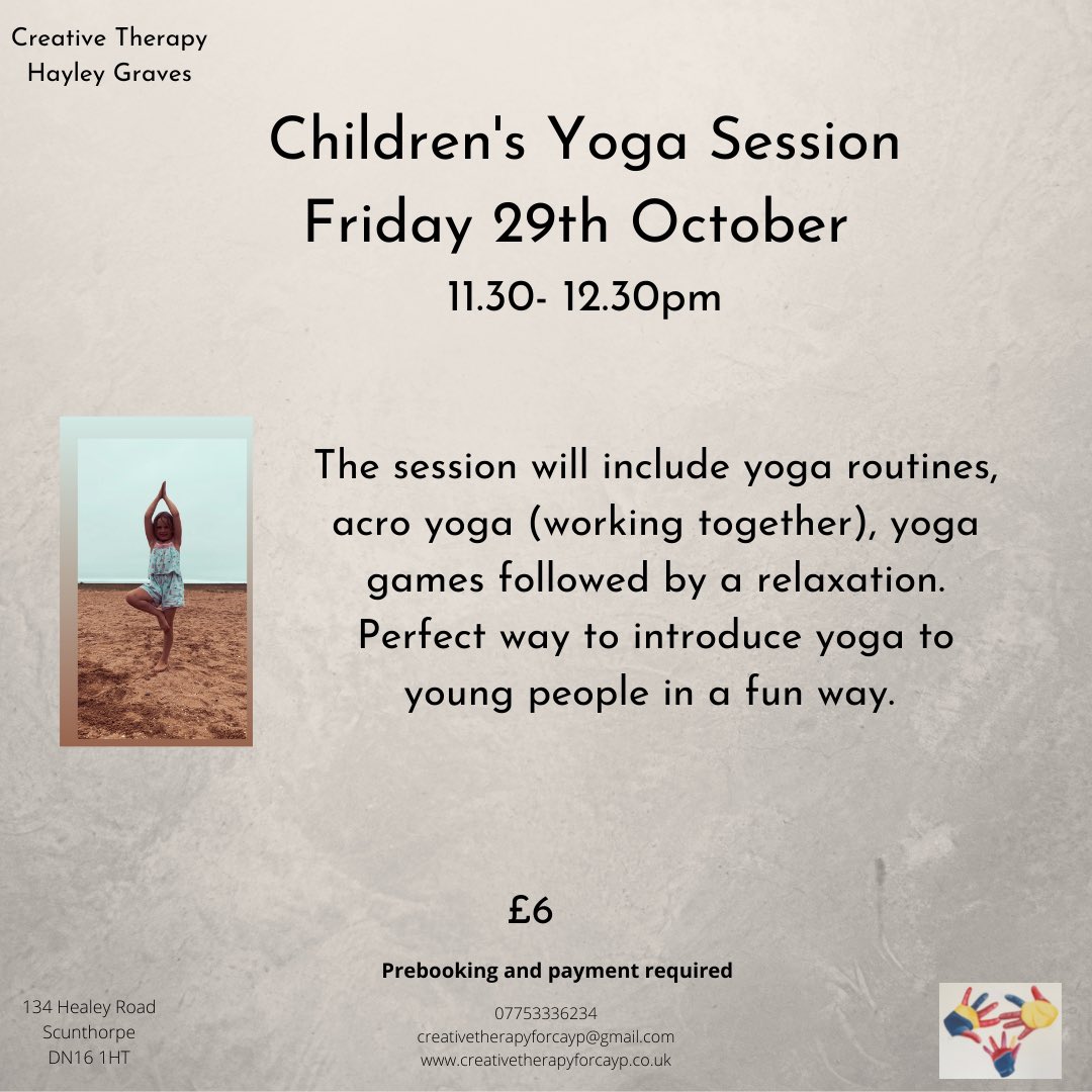 HayleyGravesCT's tweet photo. Promoting wellbeing throughout half term! Yoga for children, families and adults! Mindfulness session for young people. Please message for more details or to book a place 🧠❤️ https://t.co/BRZ2dIPE9I