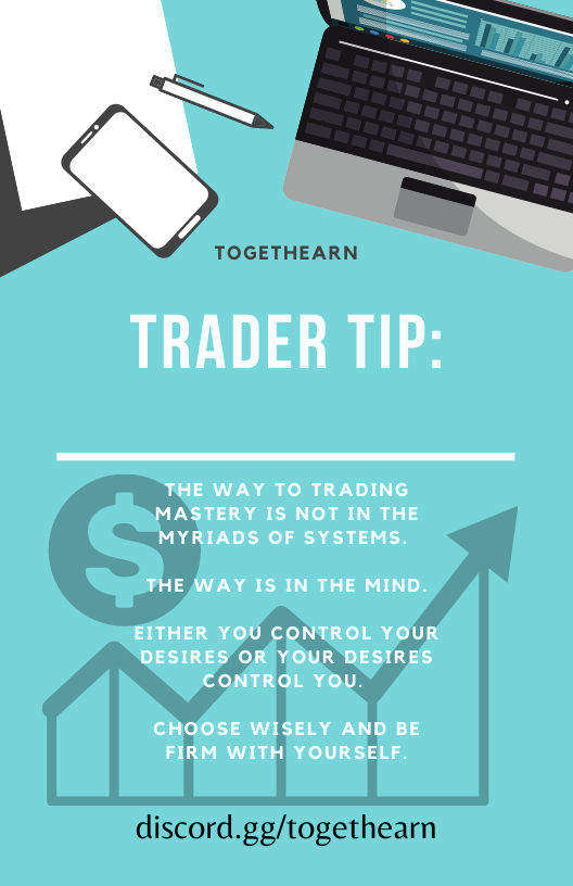 togethearn's tweet photo. Trader Tip:
The way to trading mastery is not in the myriads of systems. The way is in the mind.
Either you control your desires or your desires control you. Choose wisely and be firm with yourself.

#stocks #stockmarket #trading #investing #daytrading #tradertip #togethearn https://t.co/YFzFf0U32O