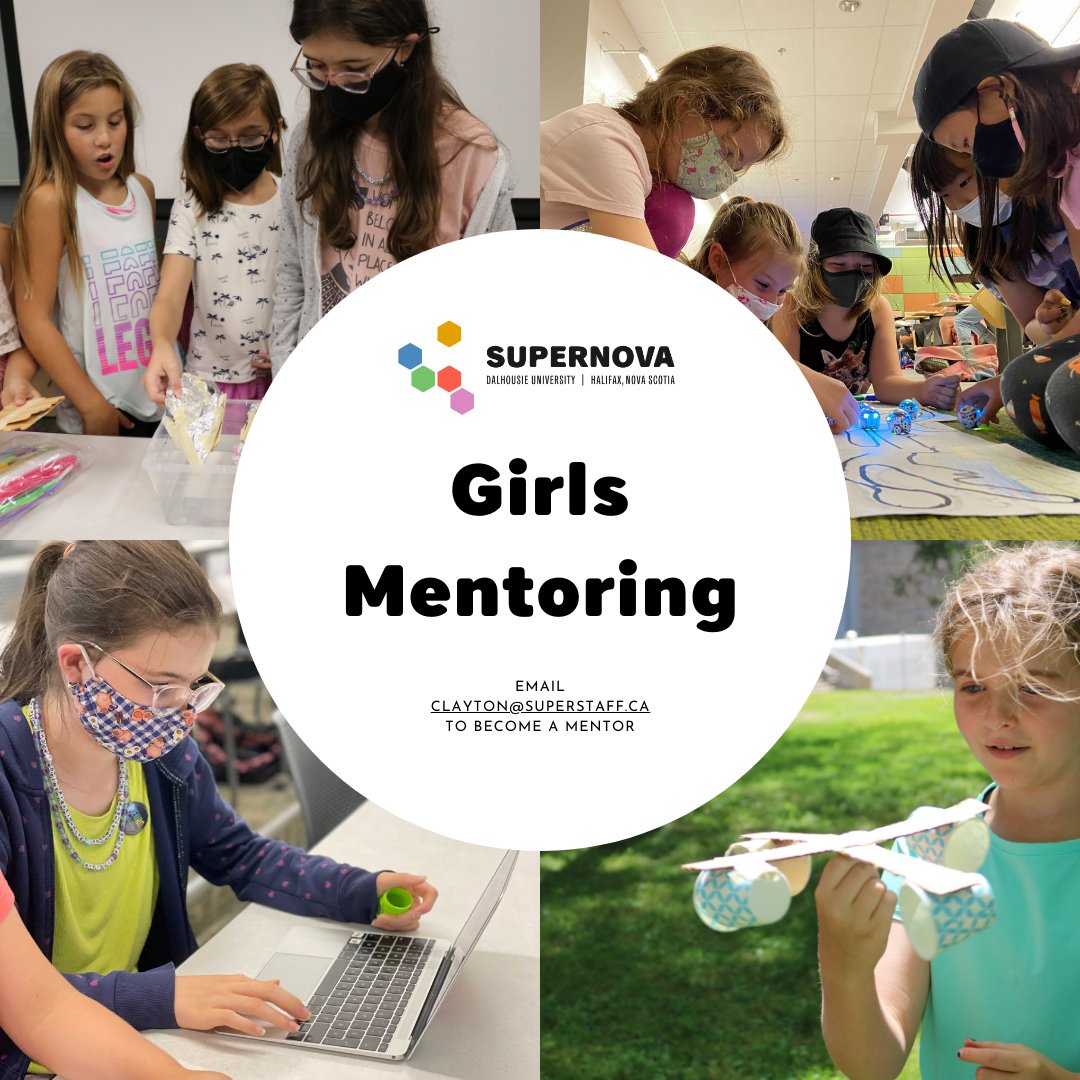 SuperNOVAatDal's tweet photo. 📢 Calling math enthusiasts! We're searching for a female or gender non-conforming mentor for our all-girls mathematics program! Do you work/study in a math-related field and would be interested in mentoring and inspiring youth on a weekly basis? Email cmurphy@superstaff.ca 👈 https://t.co/GDwIVKEO8v