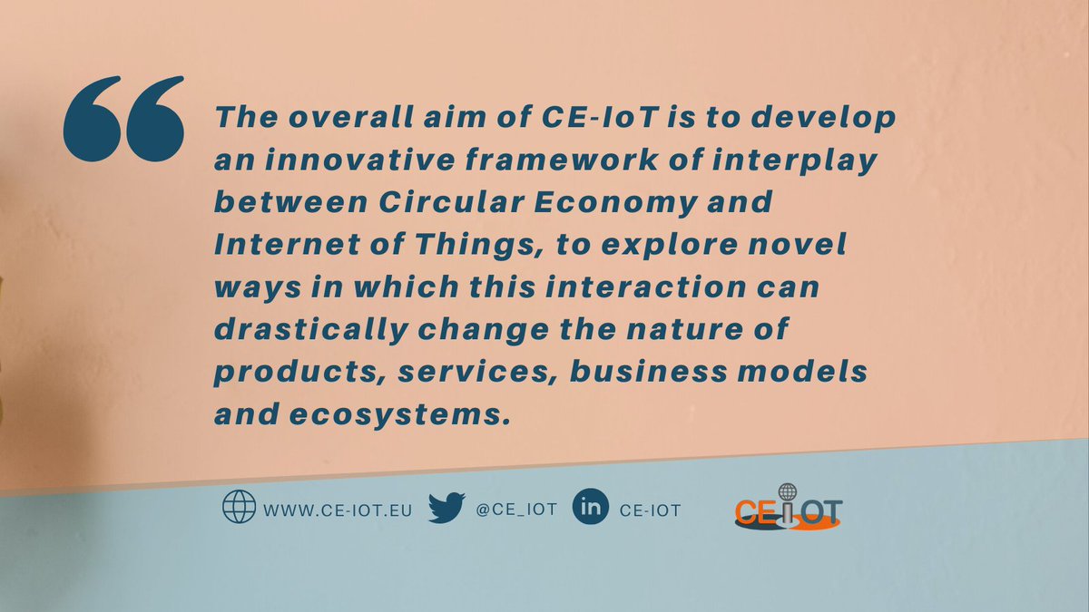 ℹ️ The <a href="/CE_IoT/">CE-IoT</a> overall aim

For more info, don't forget to…
🌐 visit our website ce-iot.eu
🔗 also visit our LinkedIn page: linkedin.com/company/ce-iot

<a href="/FORTH_ITE/">FORTH</a> <a href="/CablenetCyprus/">Cablenet</a> @EcoledesPonts <a href="/CambridgeCEC/">Cambridge Circular Economy Centre at CJBS</a> <a href="/BlueSoftPL/">BlueSoft Sp. z o.o.</a> <a href="/DeloitteBelgium/">Deloitte Belgium</a>