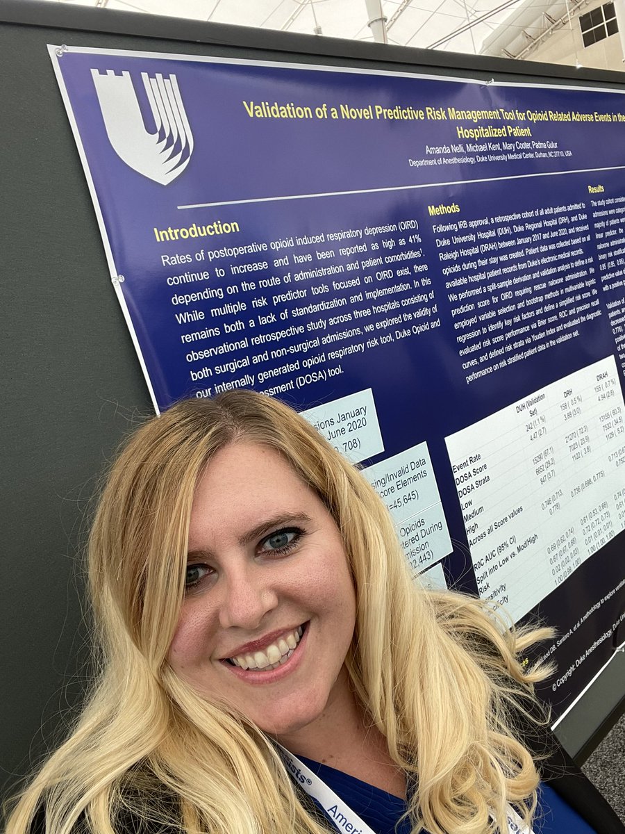 LabPromis's tweet image. Our lead postdoc @ahnelli1103 presenting the validation of our internally developed DOSA score, stratifying patients at risk for OIRD @doctorgulur @Duke_Anesthesia #ANES21 #anesthesiology