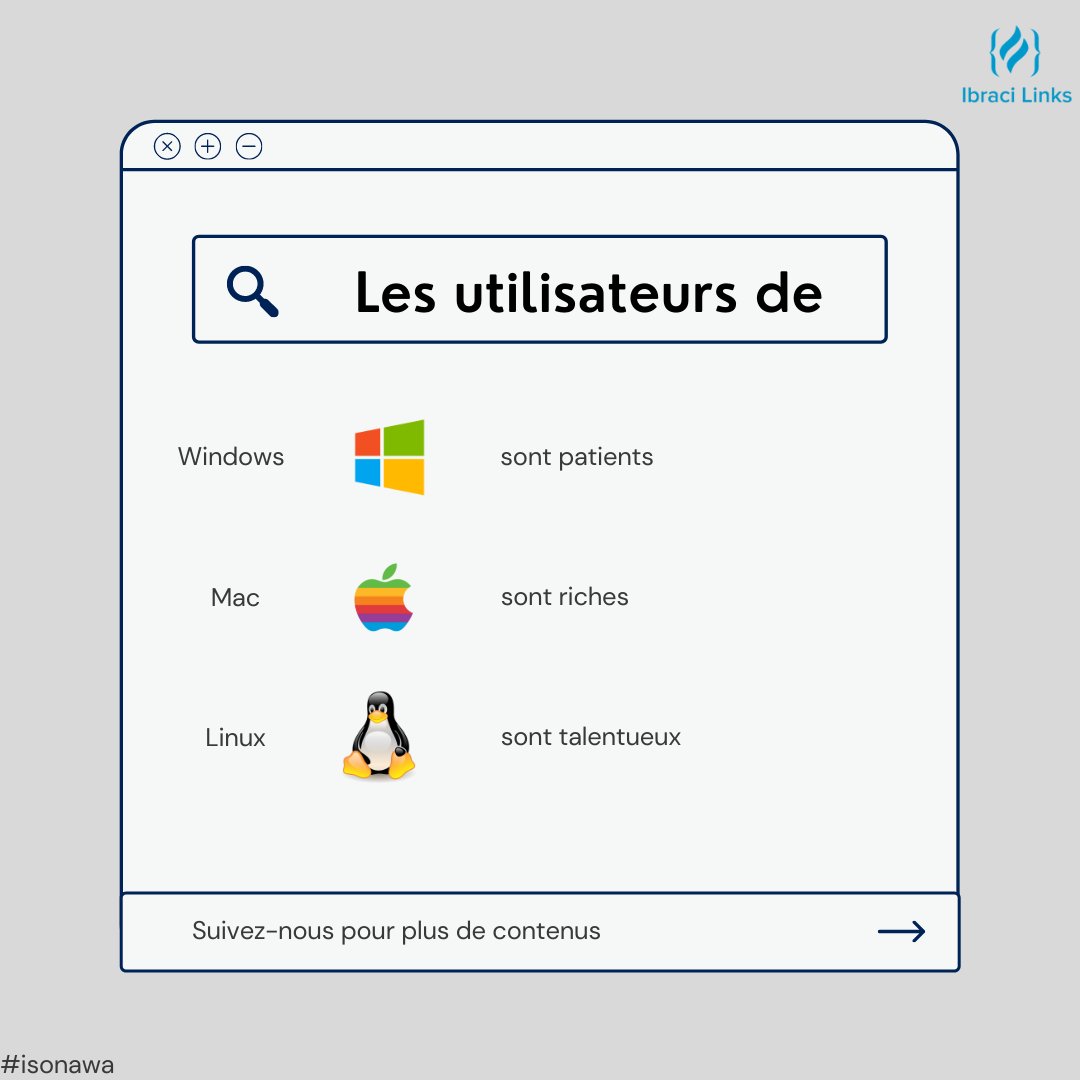 IbraciLinks's tweet photo. Êtes vous d'accord ?
#isonawa #ibracilinks #programming #developer #developpeur #codeur https://t.co/fIwpMFZbJ7