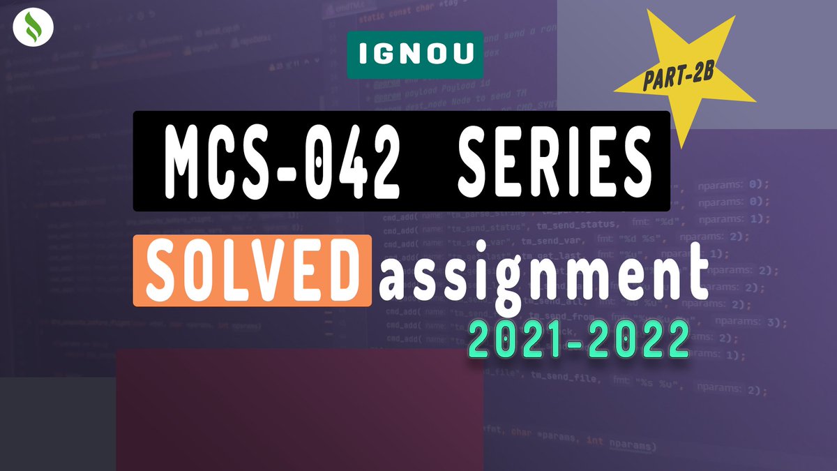 sagardomain's tweet image. Solved questions of BCA , PGDCA and MCA or related to computer youtu.be/w2Rh_Lj_ufo via @YouTube #IGNOU #MCS042 #SOLVEDASSIGNMENT