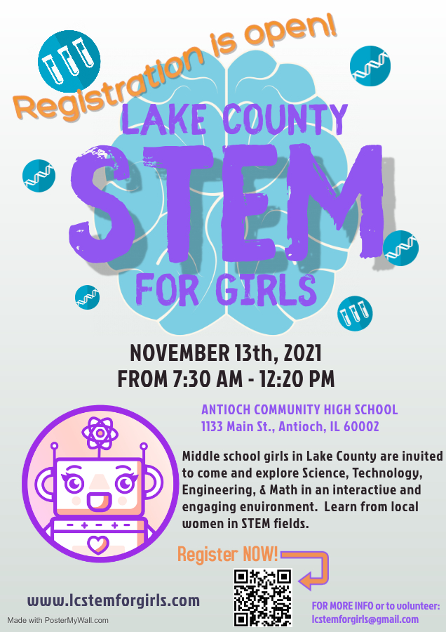 LCSTEMforGirls Conference for middle school girls is 1 month from today! Registration is OPEN and spots are still available.  Visit lcstemforgirls.com or scan the QR code for registration.  Join us for an awesome and engaging day!  Please retweet! #LCSTEMforGirls #STEMEd