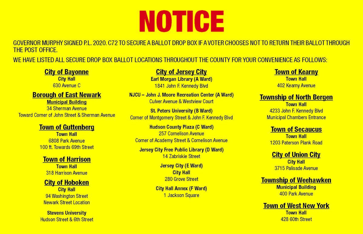 countyclerkhc's tweet photo. Vote-By-Mail Ballots can be returned 3 ways:
- By Mail
- Secure Ballot Drop Box (see attached yellow NOTICE)
- Board of Elections Office
*** NOTE: Vote-By-Mail Ballots CANNOT be returned to ANY early voting location or polling place***
#SafeSimpleSecure #HCVOTE2021 #VOTAR2021 https://t.co/mJJe8YudBd