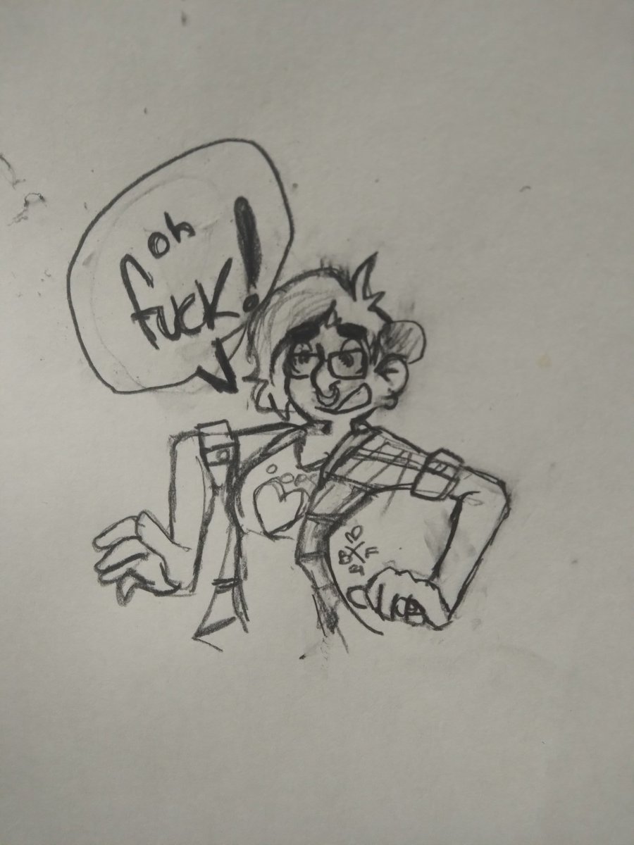 BonnieFosterAr1's tweet photo. Drew me at work whiel I was watching training  vidyas at work! It's been a while since I drew on paper... I missed it a lot apparently~♡ https://t.co/vj3QrYOMQf