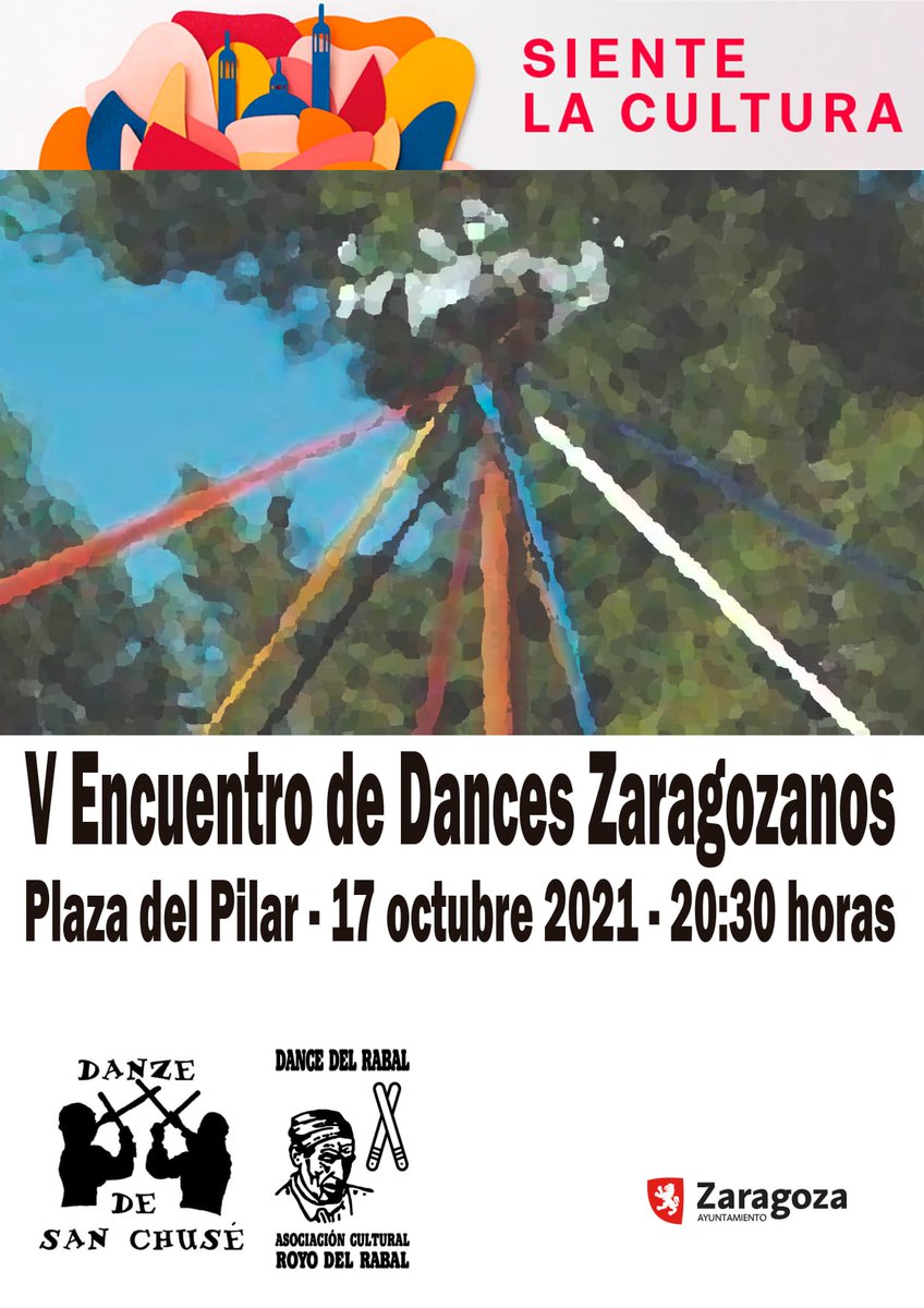 Este domingo 17 de octubre a las 20.30h bailamos el Danze de San Jose y el Dance del Rabal en la plaza del Pilar.

Vamos a demostrar que los paloteaos merecen su espacio en las fiestas del pilar. ¿Te vienes? 

Aquí el link para conseguir las entradas:

compraentradas.ibercaja.es/janto/
