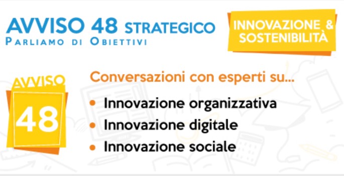 ✳️ Innovazione organizzativa, digitale e sociale. 
✅ Tre webinar gratuiti di #Foncoop dedicati alla progettazione dell’Avviso 48 Innovazione e Sostenibilità. Si parte domani alle 16. Ecco tutte le info bit.ly/3FKFGM4