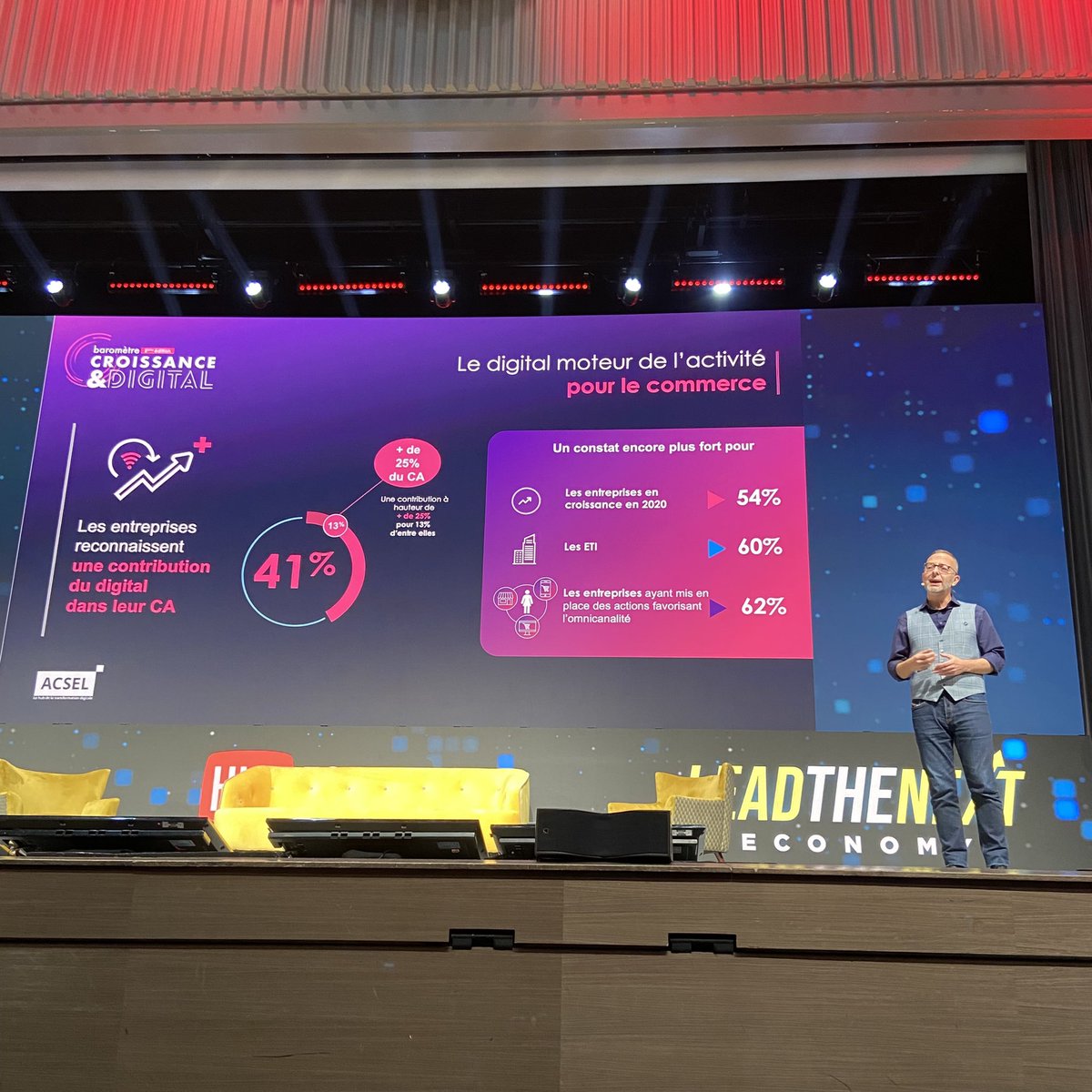 « Du bouclier de la crise au moteur de la croissance » 

Accompagné de <a href="/PerleBagot/">Perle Bagot</a>, <a href="/VincentMontet/">Vincent MONTET</a> fondateur et directeur du #MBADMB nous présente la 5eme édition du baromètre de la croissance et du digital. 

#️⃣ #HUBFORUM #NextEcononmy #GoGoGo