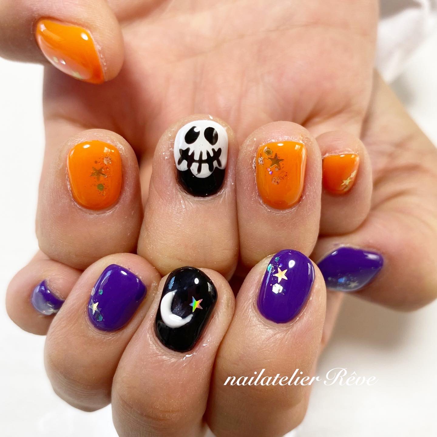 ネイルアトリエレーヴ がっつりハロウィンネイル ハロウィンネイル ショートネイルでも可愛いデザイン 羽島市ネイルサロン ネイルアトリエレーヴ T Co Jwgzsygtxh Twitter