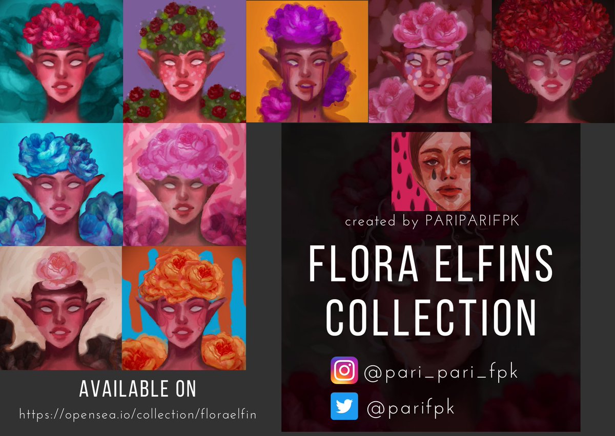 First DROP : Flora elfins Collection 
Meet 15/100 Elfins Available on OpenSea
Price : 0.01 ETH (Ethereum chain)
Find your own Elfins: opensea.io/collection/flo…

 #NFTdrop #NFTcollectibles #NFTcommunity 
#NFT #NFTs #NFTTHAILAND #nftcollector #NFTart #NFTartist #NFTthai #NFTCollector