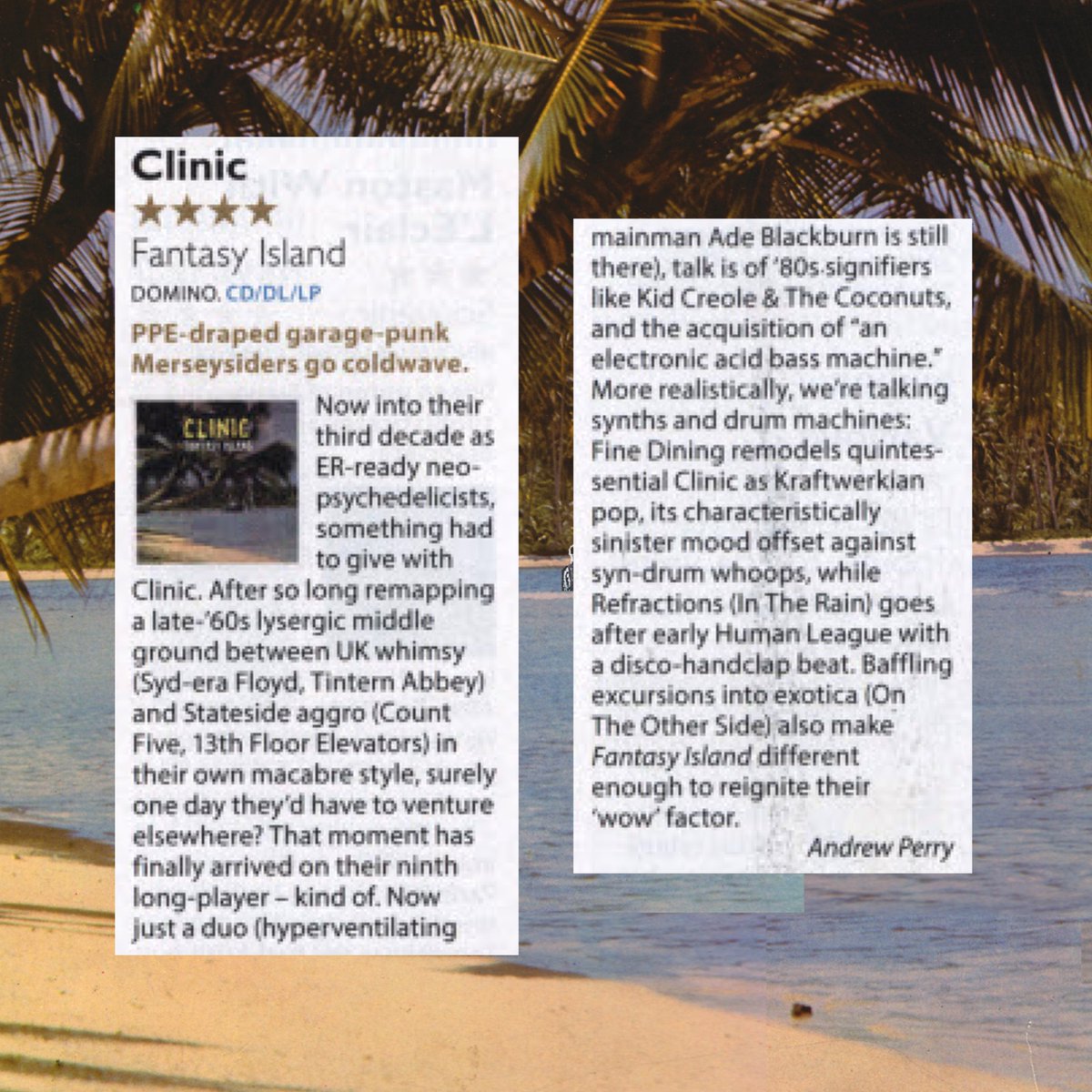 Our new album Fantasy Island is out next week. 🏝️ Pre-order here: smarturl.it/FantasyIslandLP 

Mojo - ★★★★