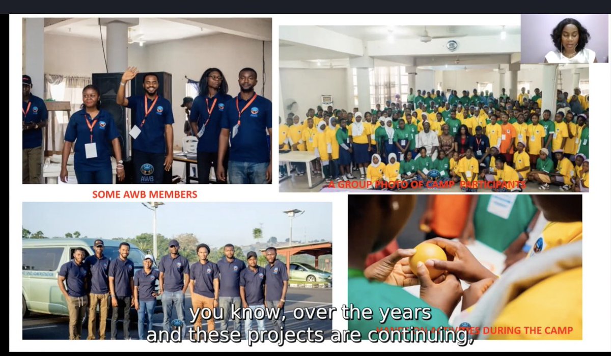 MagdaKersting's tweet photo. In Nigeria, astronomy is not taught in schools, so @OFagbemiro and her team collaborate with international organisations to bring astronomy to students and teachers. Inspiring talk at #ShawIAU21, check out @AWBNigeria 👉 https://t.co/AeNMj5VtTN https://t.co/r3S0vDcJ4m