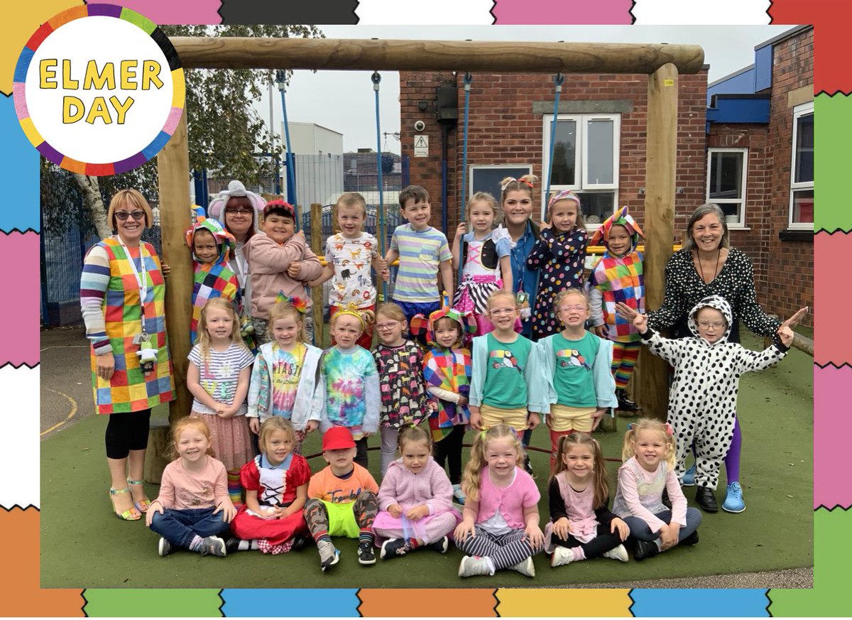 This week in Reception we have been reading the story of Elmer and learning about diversity &amp; the importance of being different.  Today we celebrated being different by wearing our own colourful clothes for Elmer Day. <a href="/AndersenPress/">Andersen Press</a> <a href="/WiganCouncil/">Wigan Council</a> #Diversity