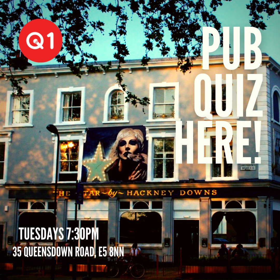 Quiz Night comes home to The Star by Hackney Downs Tuesdays at 7:30pm - Join us for quizzing joy and your chance to win cash prizes and bar tabs every week!
#pub #quiz #pubquiz #hackneydowns #hackney #hackneyevents #hackneypub #hackneyquiz #london #londonpub #londonquiz
<a href="/StarbyHD/">Star By Hackney Downs</a>