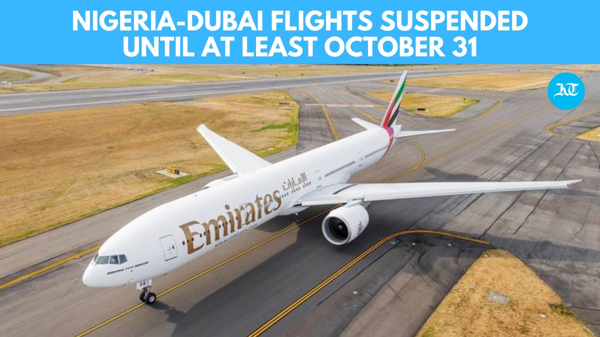 Customers who have been to or connected through #Nigeria in the last 14 days will not be permitted on any #Emirates flights bound for #Dubai. Affected flight bookings have been cancelled.

khaleejtimes.com/news/dubai-tra…