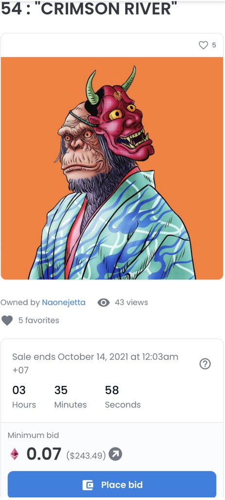 77 SAMURAI APES πππ (@naonejetta_77) on Twitter photo 3 hours left for the auction!!!
π₯π₯π₯π₯π₯
Check it out ππ»ππ»ππ»
77 Samurai Apesπππ
opensea.io/collection/77-β¦ 3 hours left for the auction!!!
π₯π₯π₯π₯π₯
Check it out ππ»ππ»ππ»
77 Samurai Apesπππ
opensea.io/collection/77-β¦