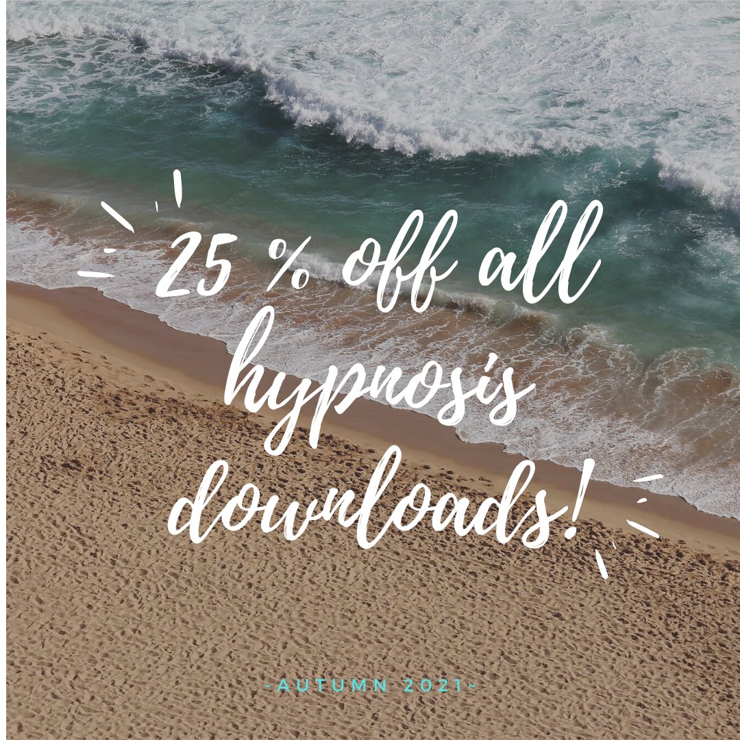 Although I love autumn &amp; the dark, cosy evenings, many people find that the change in season negatively affects their mood, so for the next few weeks, you can claim 25% off of my hypnosis downloads &amp; e-books...just use the code TWENTYFIVE at the checkout!

ow.ly/gH7Z50GqIow