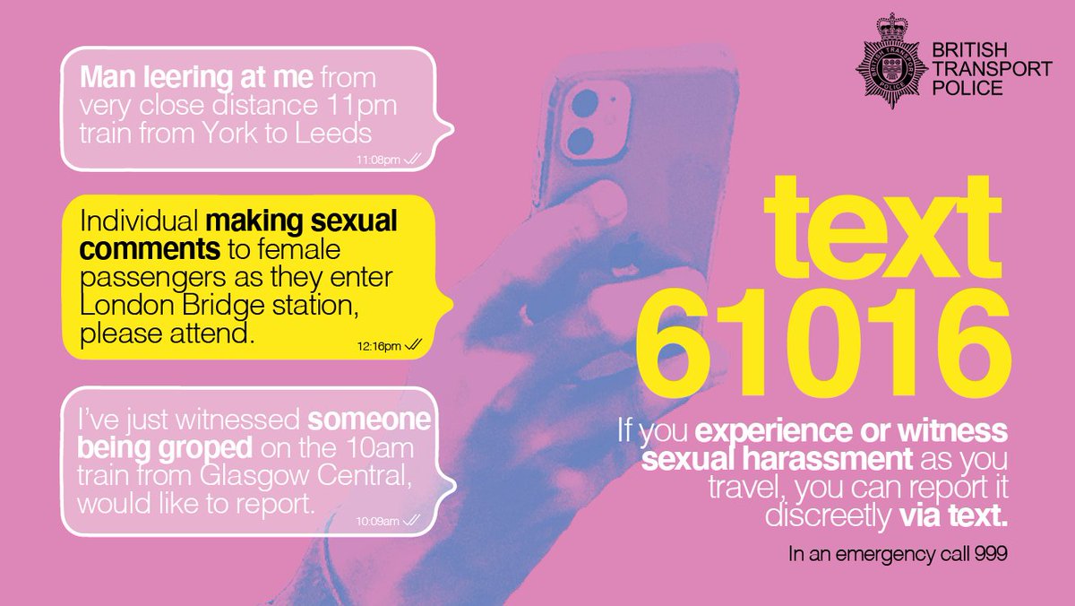 A passenger used our discreet text service to report a man masturbating on a train.

Officers met the train at #Reading and he was arrested for Outraging Public Decency and has since been handed a sexual harm prevention order. 

Here if you need us 📲

👉 bit.ly/3lBKcVl