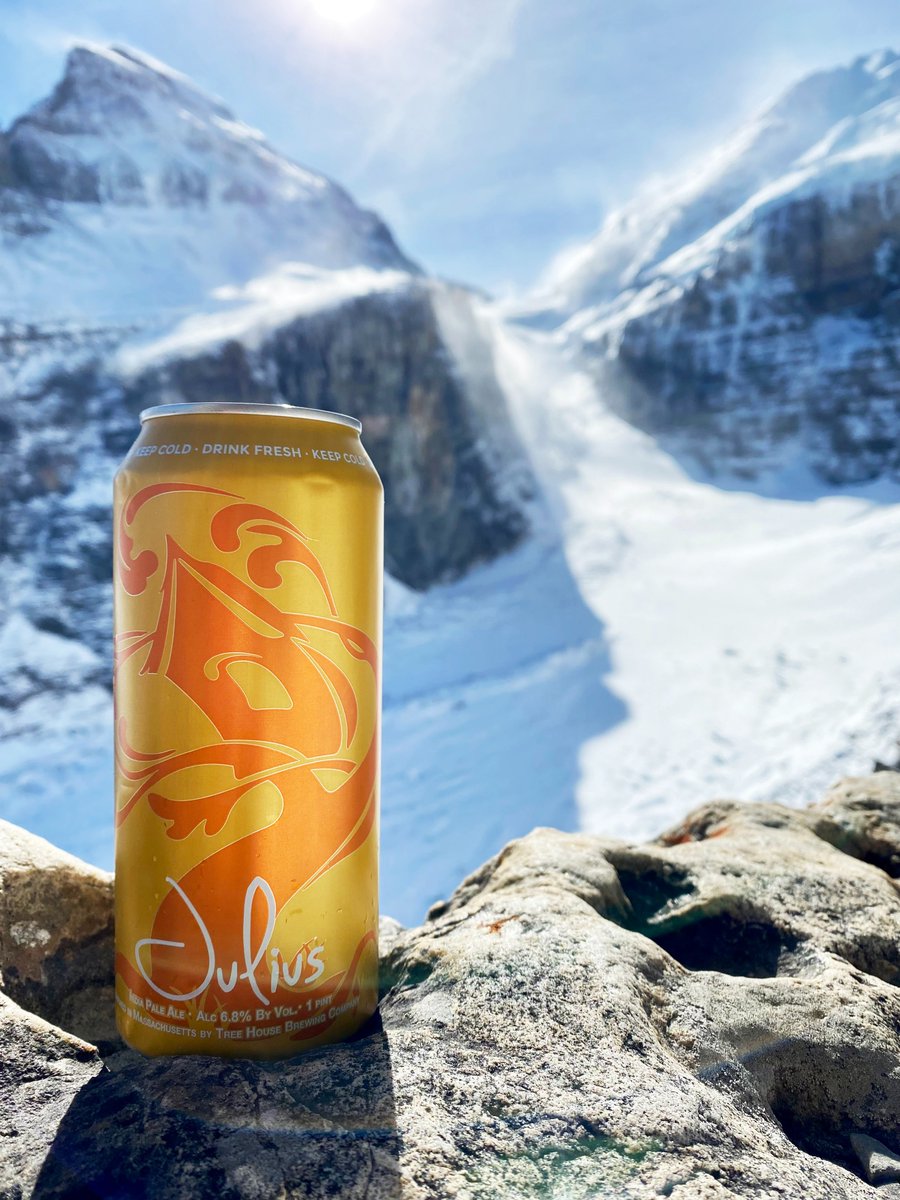 TreeHouseBrewCo's tweet photo. Our friend Porter is out in Banff National Park and sent us this majestic photo of Julius. 

To celebrate, we have ourselves a big ol' fresh batch of the og juice rolling off our canning line and into your loving embrace.

https://t.co/WaVtfuHtpB https://t.co/3oq6XzQYwT