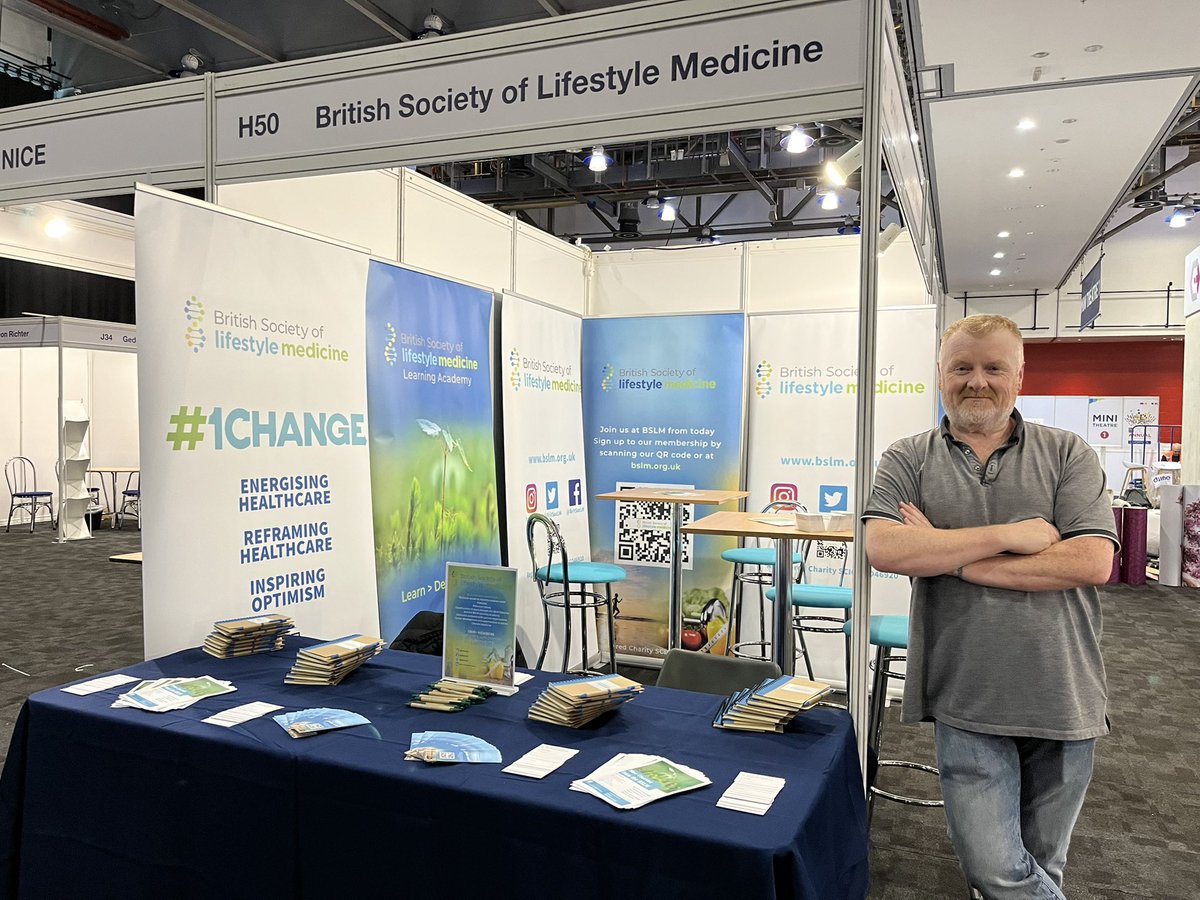 BritSocLM's tweet photo. #RCGPConference …. We’re all set up and looking so forward to sharing more about #LifestyleMedicine … come and share your #1Change https://t.co/wD92dgRYUX