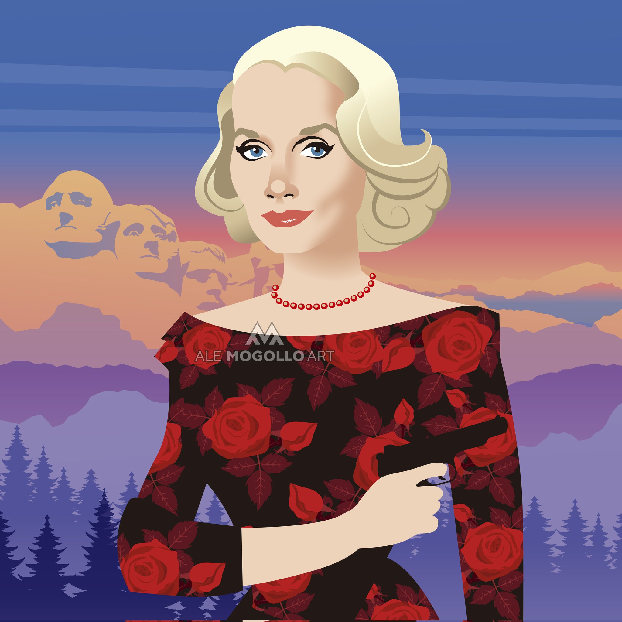 Alejandro Mogollo Art on X: "Eva Marie Saint as spy Eve Kendall in #AlfredHitchcock's #NorthbyNorthwest, wearing the beautiful black silk with red roses gown bought in Bergdorf. #evamariesaint #evekendall #hitchcock #masterpiece #spy #
