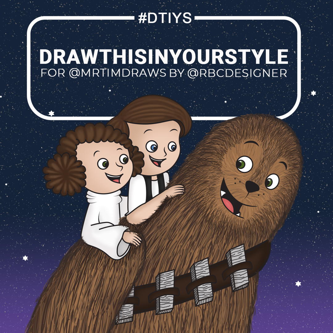 My second #DTIYS for @timbudgen  #iwishihadawookiee cover page.
Thank you for being my inspiration. It was real fun to join in. 
#dtiyswookiee #timbudgen #kidlit #kidsbooks #challenge #wookie #drawthisinyourstyle #characterdesign #childrenillustratorsart #childrensbookillustrator