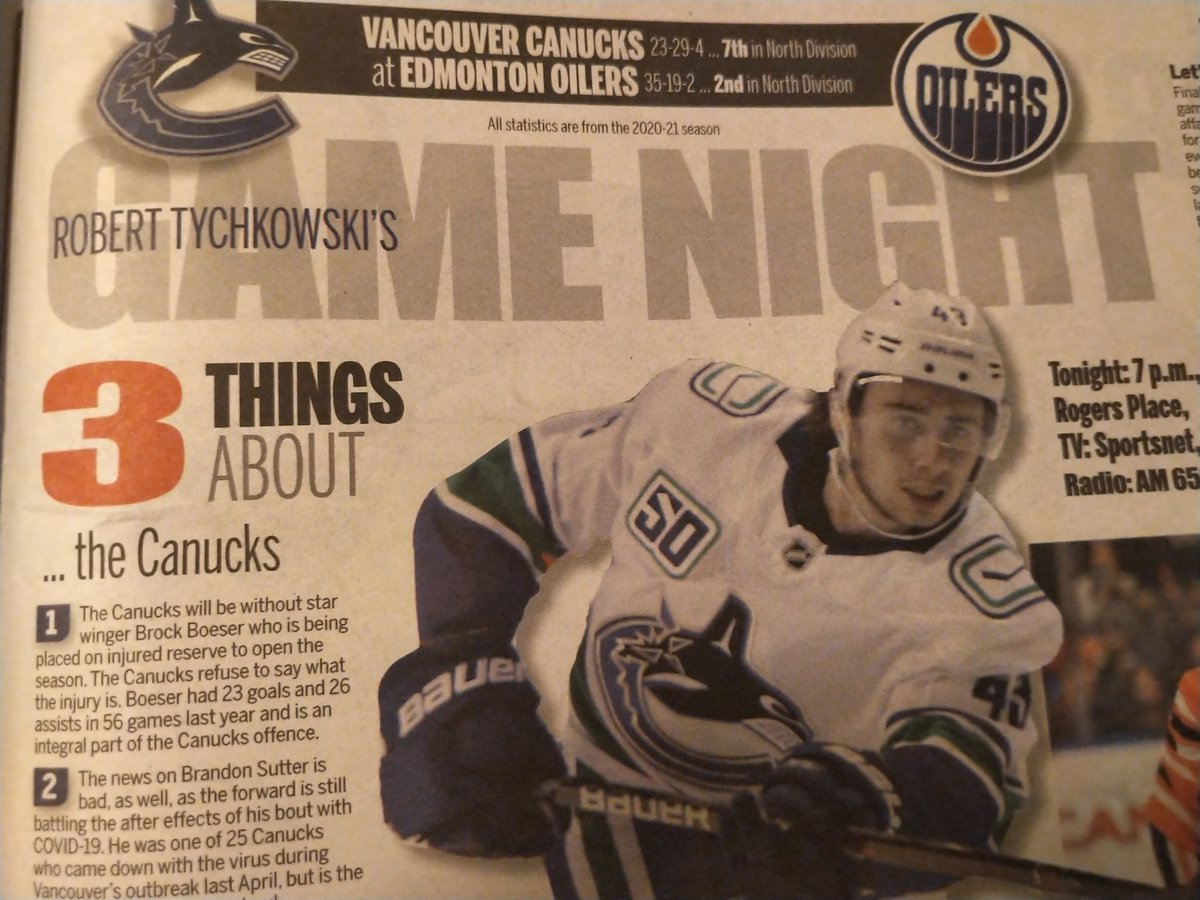 522IntoOvertime's tweet image. And, so it begins .... The @provincesports using the opponent&apos;s pre-game write up for Canadian away games. 😒

#canucks
#LocalCoverage