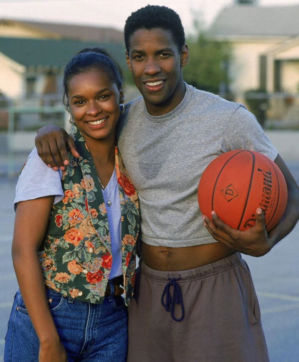 Victoria Dillard and Denzel Washington.