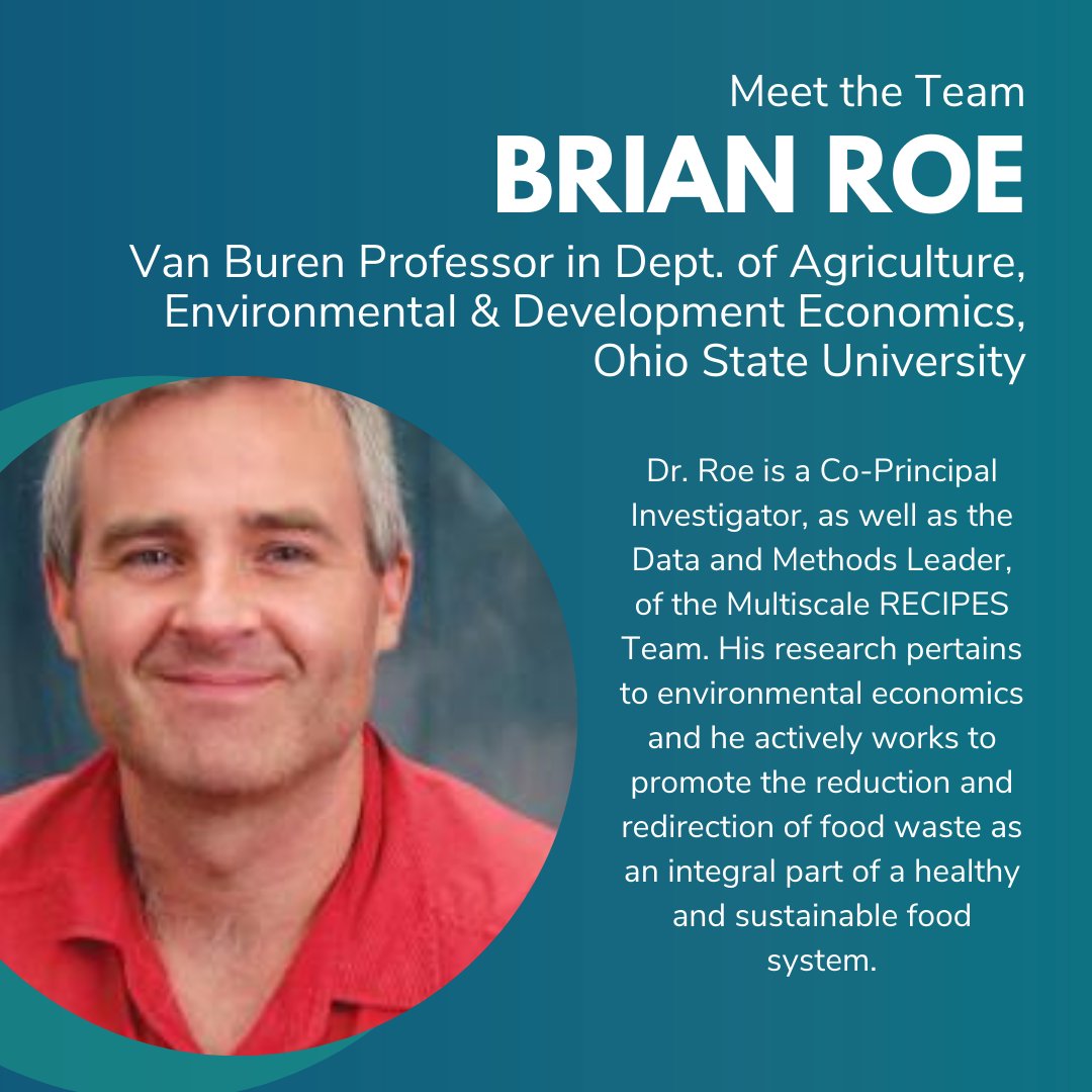 WastedFoodNTWK's tweet photo. Meet lead researcher Dr. Brian Roe: @Brian_Roe_30 is an agricultural economist at @OhioState @OSU_AEDE @OhioStateInFACT. His work promotes #foodwaste reduction as an integral path to healthy and #sustainable  #foodsystems. https://t.co/HHtniCzqNu