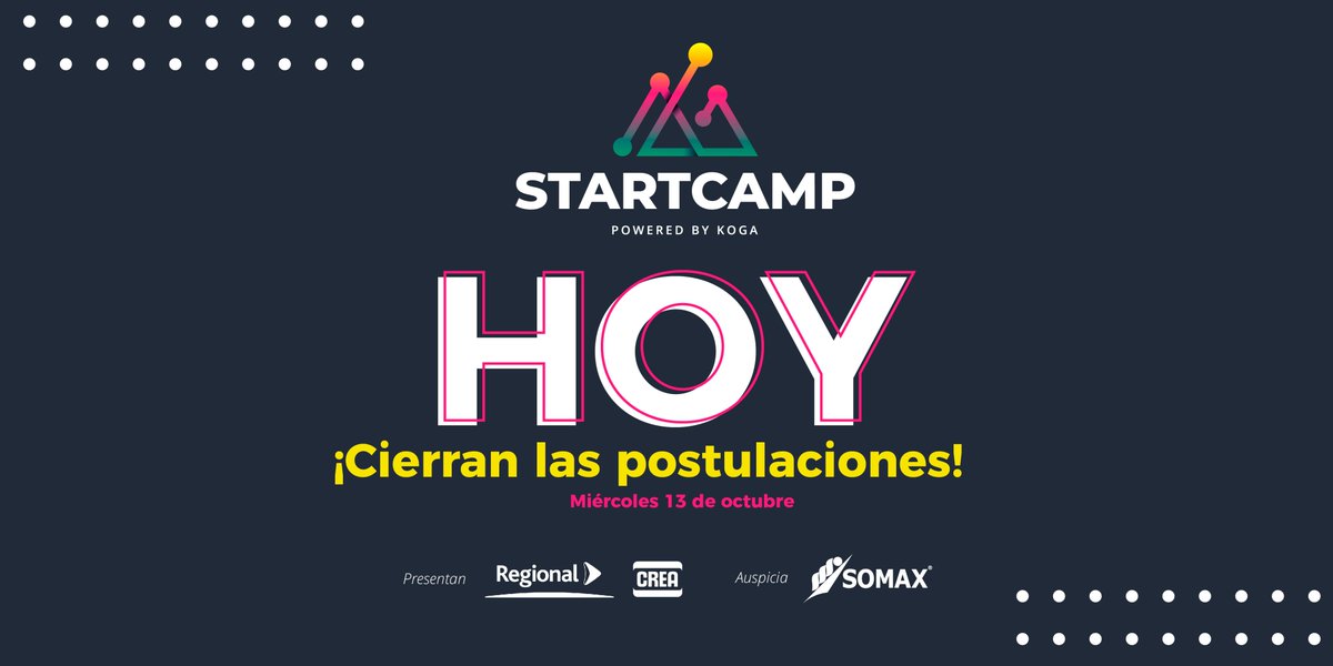 KogaImpactLab's tweet photo. ¡Hoy cierra la convocatoria! Aprovechá la oportunidad y postulá a #Startcamp Edición AGTECH 🙌
Buscamos ideas que respondan a problemáticas del sector agrícola y/o agropecuario 🌾
¡Vos y tu equipo pueden ser ganadores de grandes premios!🤩
Postulá en https://t.co/ps9QaA1a2p🔗 https://t.co/5yorYtctdC