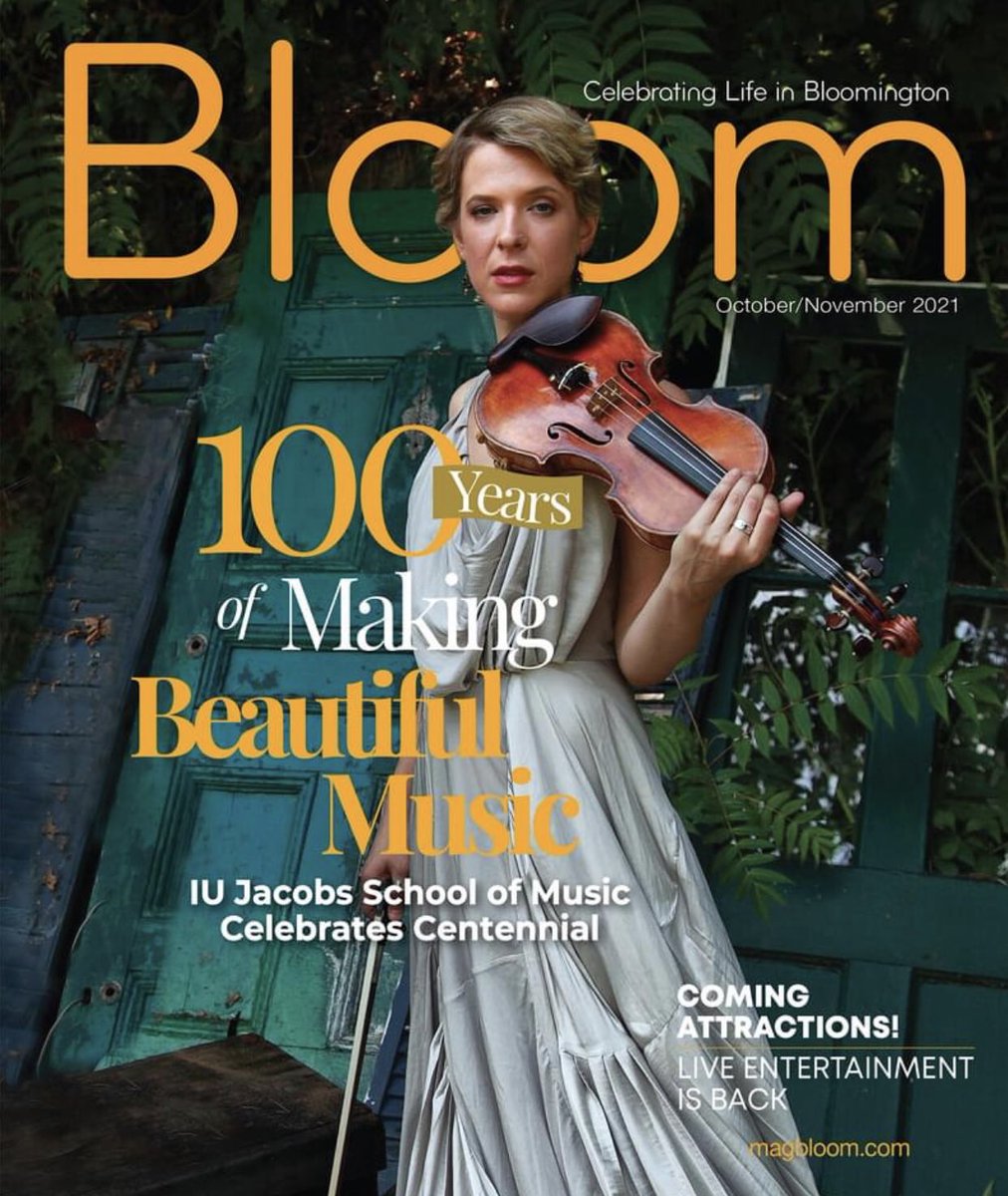 Honored to be on the cover of <a href="/bloommagazine/">bloommagazine</a> in connection with an article celebrating the centennial of my beloved alma mater - <a href="/IUJSoM/">IU Jacobs School of Music</a>. A link to the story: bit.ly/3iXfsfQ
