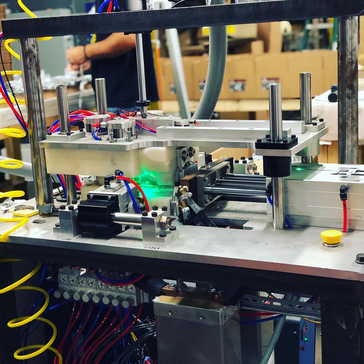 MagVentLLC's tweet photo. Our MV-90 machine that was designed and made in house cranking out parts! #dryervent #innovation #madeinamerica #MagVent https://t.co/gYpLu2efFD
