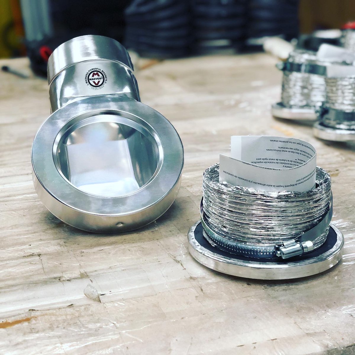 MagVentLLC's tweet photo. Our MV-90 machine that was designed and made in house cranking out parts! #dryervent #innovation #madeinamerica #MagVent https://t.co/gYpLu2efFD