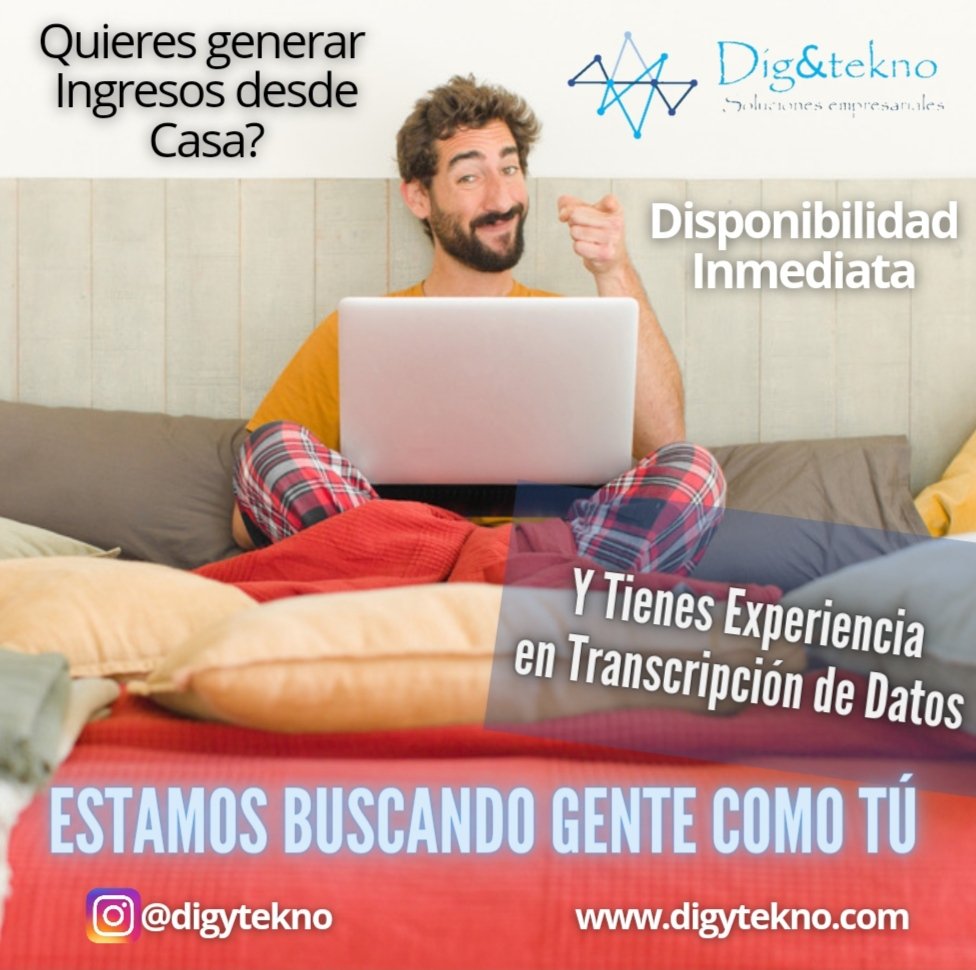 Digytekno1's tweet photo. Si eres activo, tienes experiencia en Transcripción de Datos, conexión a internet, usas un teléfono inteligente y quieres generar ingresos desde la comodidad de tu casa, este empleo es para ti. 
Llena el siguiente formulario
https://t.co/u4f8UKh8Ph https://t.co/igcsnduh19