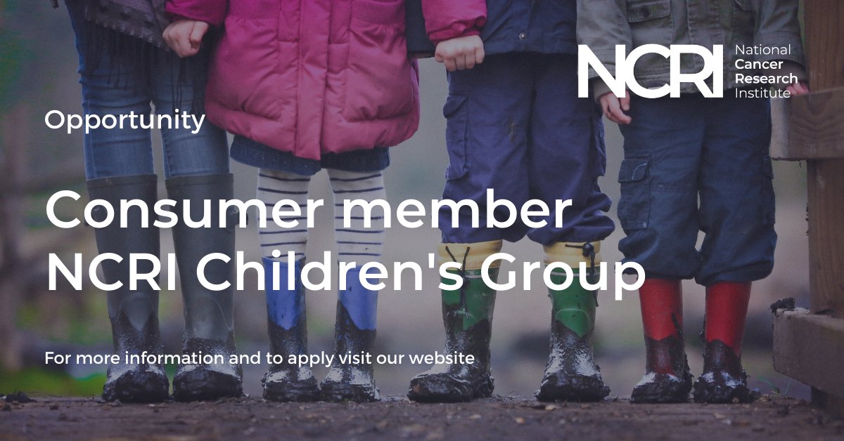 NCRI_partners's tweet photo. The NCRI #Childrens_Group is looking for a new consumer member, someone with experience of #ChildhoodCancer to represent the patient community on the group. 

👉 https://t.co/qFFVXFSh1Q https://t.co/UXFy74yY91