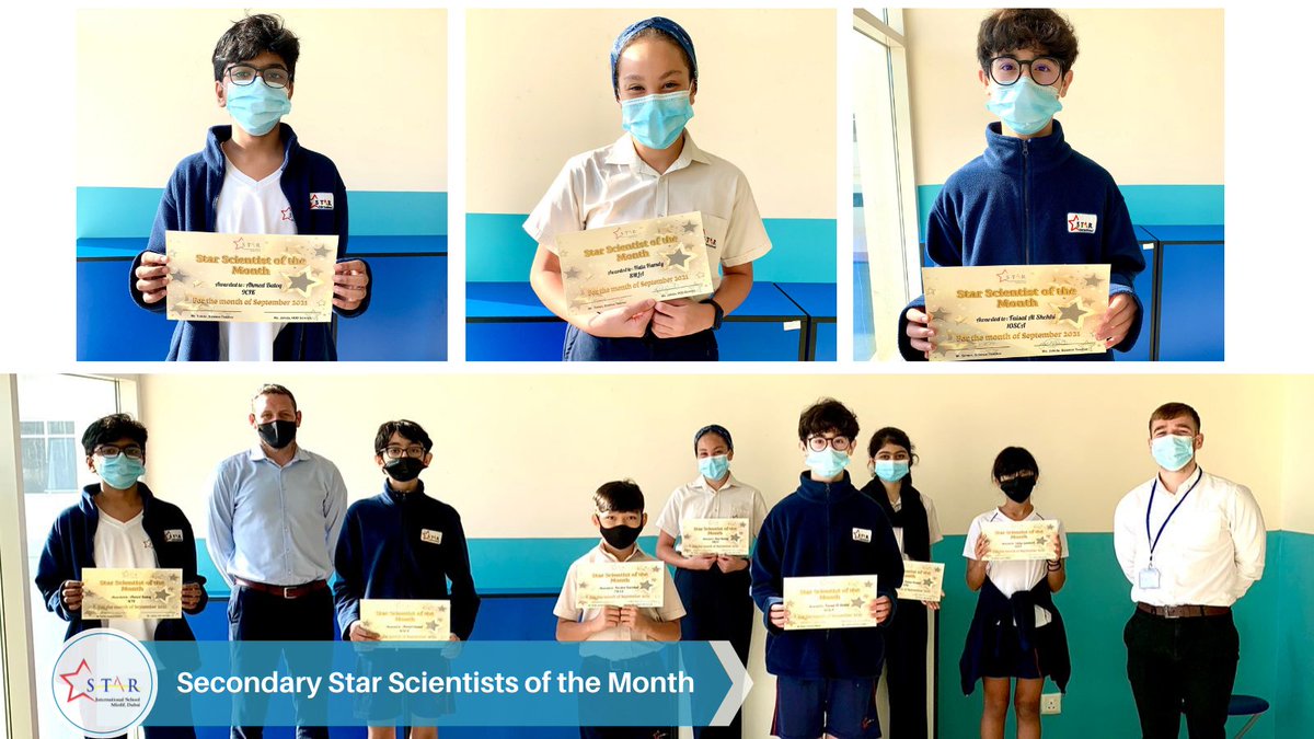 Our Secondary Star Scientists of the Month. These students consistently demonstrated high expectations, attention to detail, resilience, supporting others and acting on feedback <a href="/StarMirdifSch/">Star International School Mirdif</a>  #SelfChangeAll