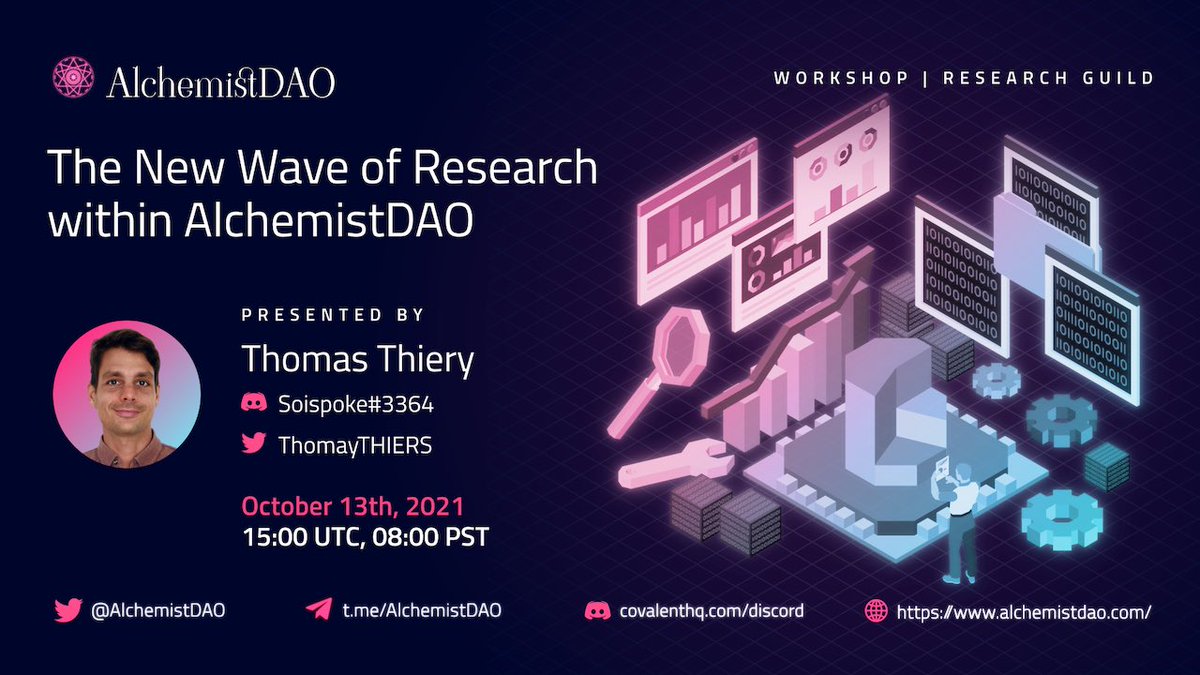 AlchemistProg's tweet photo. 🙇‍♀️ I can run #SQL on @Covalent_HQ data? 

🤩 Yes! In the Research Guild! 

🧩 Join us in just over an hour for another awesome data workshop with @ThomayTHIERS! 

🤝 onboarding 
🧑‍💻 metabase 
💯 DAO research
➕ more!

⏳ In ~ 1 hour! 

https://t.co/nGSdiS0Y1T https://t.co/5iwW3acOUm