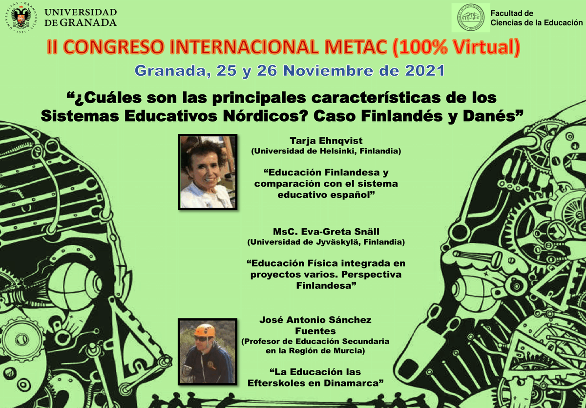 📢¿Cuáles son las principales características de los Sistemas Educativos Nórdicos? Caso Finlandés y Danés. Tema que trataremos con 👩‍🏫Tarja Ehnqvist ,👩‍🏫Eva-Greta Snäll y 👨‍🏫José Antonio Sánchez Fuentes🔝😏 
¿Aún no te has inscrito?➡️ bit.ly/3xIaGIk