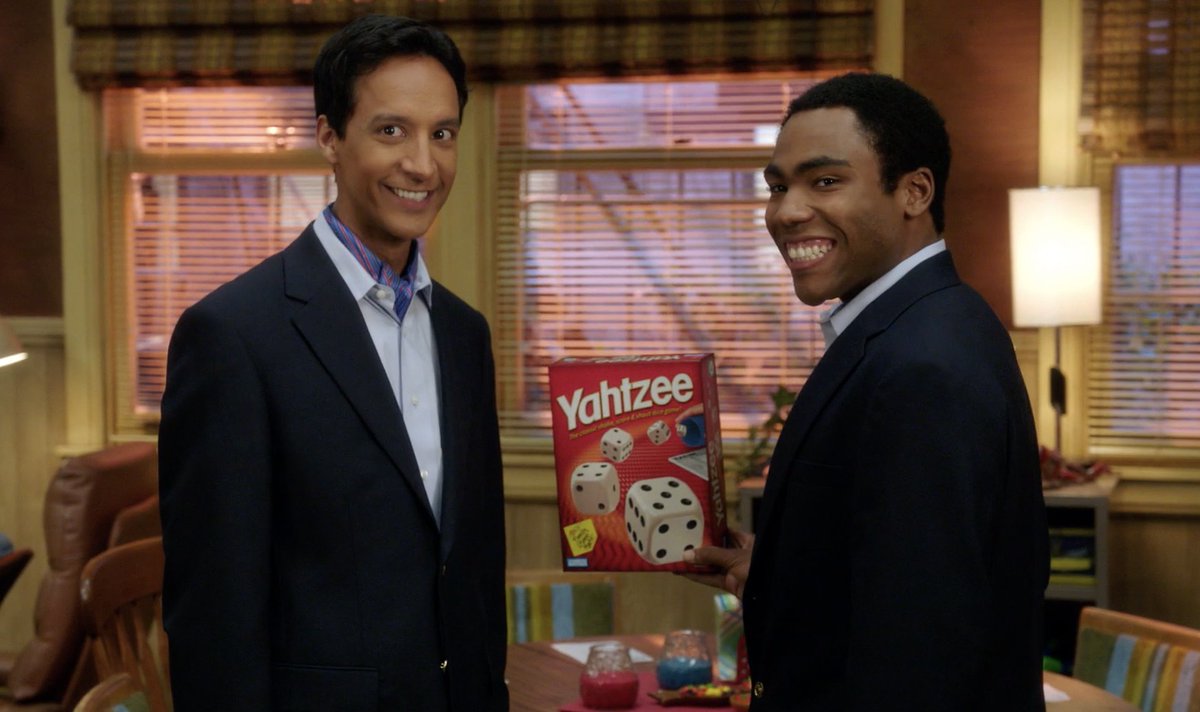 CommunityTV's tweet photo. 10 years ago today, Yahtzee dice were rolled, Six different timelines were created, Roxanne put on the red light, and every strain of chaos that 𝙘𝙤𝙪𝙡𝙙 happen...did. 

Happy Anniversary, Remedial Chaos Theory. 🎲🍕 https://t.co/1Zk3uzLWMP