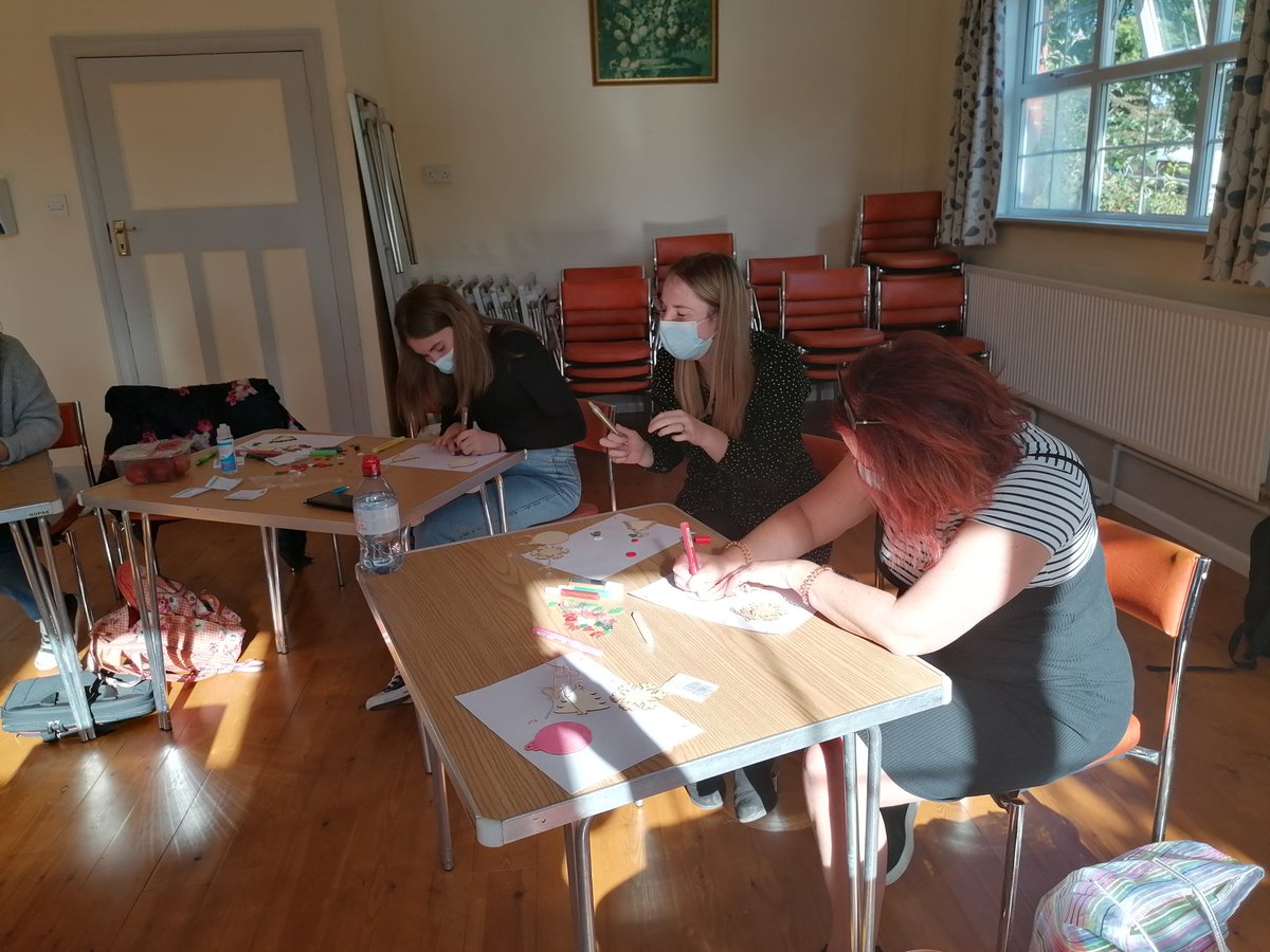 louiseocean's tweet photo. Eastleigh North HV team have had a  great @PeopleDevelopm1 led away day. Mission statement agreed and finished off with some Christmas crafting (we do know it's October)! https://t.co/ZFbJX3vfru