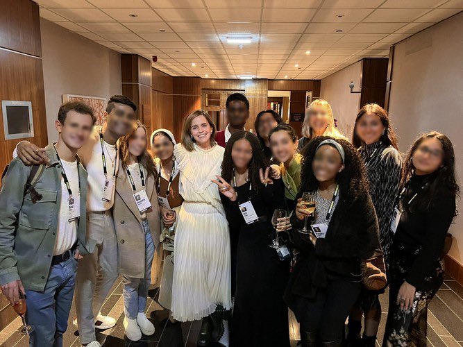 Emma Watson today at a Climate Change Conference in Edinburgh