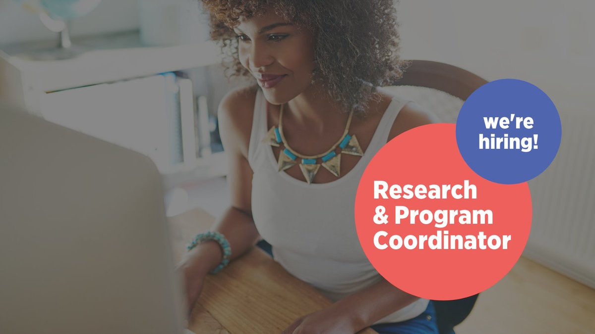 Come join our team! We're looking for a Research &amp; Program Coordinator for more details and to apply visit shorturl.at/hpCK3 

Deadline to apply is Tuesday, October 26th at 11:59 pm PT